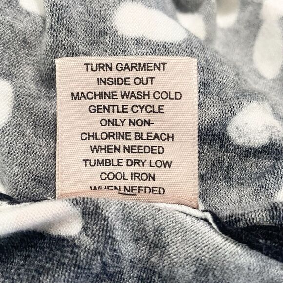 Philosophy Womens Cardigan Sweater Button Up Size 1X Polka Dot Black Cream White - Picture 9 of 9